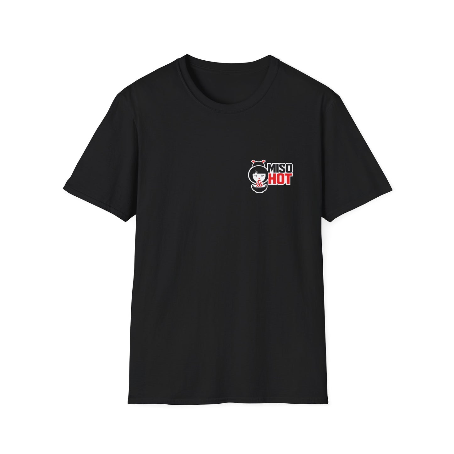 Hungry? Classic Miso Hot T-Shirt — Minimal Red Text Graphic Tee