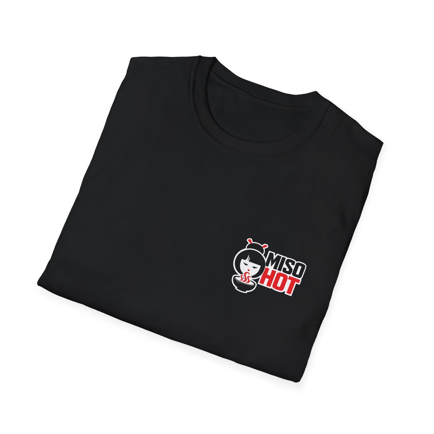 Hungry? Classic Miso Hot T-Shirt — Minimal Red Text Graphic Tee